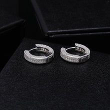 Load image into Gallery viewer, Pave Hoop Earrings