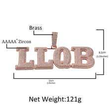 Load image into Gallery viewer, Large Custom Name Pendant Block Letters 2 Layer