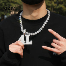 Load image into Gallery viewer, Large Custom Name Pendant Block Letters 2 Layer