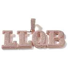 Load image into Gallery viewer, Large Custom Name Pendant Block Letters 2 Layer
