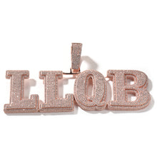 Load image into Gallery viewer, Large Custom Name Pendant Block Letters 2 Layer