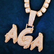 Load image into Gallery viewer, Men Customized Name Necklace Iced Out Custom Name Pendant