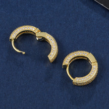 Load image into Gallery viewer, Pave Hoop Earrings