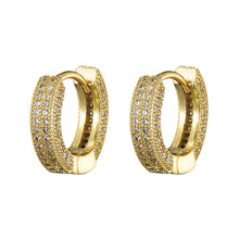 Load image into Gallery viewer, Pave Hoop Earrings