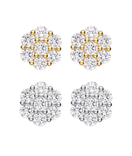 Load image into Gallery viewer, 12mm Cluster Earrings Flower Set