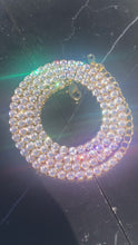 Load and play video in Gallery viewer, 3mm Tennis Necklace 18K Gold plated (Adjustable Length)