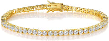 Load image into Gallery viewer, 4mm Tennis Bracelet Premium 14k Gold plated