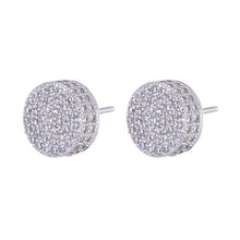 Load image into Gallery viewer, 11mm Round Pave Set Stud Earrings
