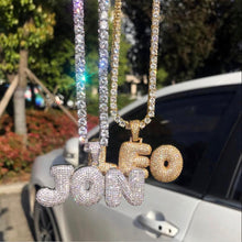 Load image into Gallery viewer, Custom Bubble Letter Pendant / Necklace
