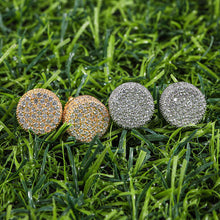Load image into Gallery viewer, 11mm Round Pave Set Stud Earrings