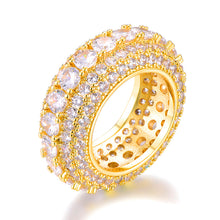 Load image into Gallery viewer, 5 Row Ring 18k Gold plated