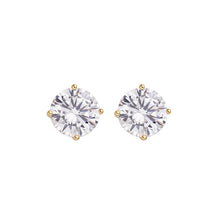 Load image into Gallery viewer, 10mm (4 Ct ea.) Round Cut Solitaire Stud Earrings Premium Quality