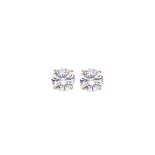 Load image into Gallery viewer, 1 Ct (5mm) Round Cut Stud Earrings 925 Sterling Silver Solitaires .5 Ct ea