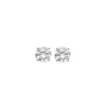 Load image into Gallery viewer, 1 Ct (5mm) Round Cut Stud Earrings 925 Sterling Silver Solitaires .5 Ct ea