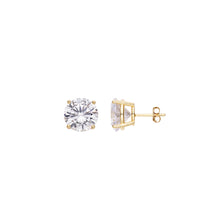 Load image into Gallery viewer, 1 Ct (5mm) Round Cut Stud Earrings 925 Sterling Silver Solitaires .5 Ct ea