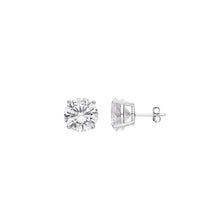 Load image into Gallery viewer, 1 Ct (5mm) Round Cut Stud Earrings 925 Sterling Silver Solitaires .5 Ct ea
