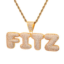 Load image into Gallery viewer, Custom Bubble Letter Pendant / Necklace