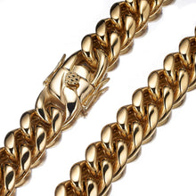 Load image into Gallery viewer, 10mm Cuban link Necklace 18k Gold plated