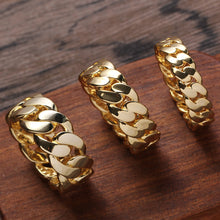 Load image into Gallery viewer, Cuban link Ring (6mm, 8mm, 10mm)