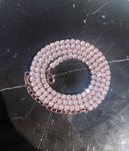 Load image into Gallery viewer, 3mm Tennis Necklace 18K Gold plated (Adjustable Length)