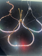 Load image into Gallery viewer, Tennis Bracelet 18k Gold plated Adjustable Length 3mm