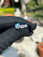 Load image into Gallery viewer, Popular Womens Earrings Solid 925 Sterling Silver Stud Earrings 5A CZ Gemstones 14k Gold plated