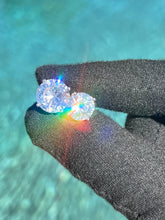 Load image into Gallery viewer, Popular Mens Earrings Solid 925 Sterling Silver Solitaire Stud Earrings Round Cut 5A CZ Gemstones 14k Gold plated