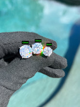 Load image into Gallery viewer, 4 Ct (8mm) Premium Quality Earrings Solid 925 Sterling Silver 2 Ct ea Round Cut Solitaire Studs