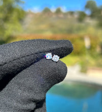 Load image into Gallery viewer, Popular Womens Earrings Solid 925 Sterling Silver Stud Earrings 5A CZ Gemstones 14k Gold plated