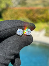 Load image into Gallery viewer, 4 Ct (8mm) Premium Quality Earrings Solid 925 Sterling Silver 2 Ct ea Round Cut Solitaire Studs