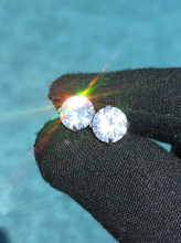 Load image into Gallery viewer, 4 Ct Round Cut Solitaire Earrings