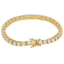 Load image into Gallery viewer, 4mm Tennis Bracelet Premium 14k Gold plated
