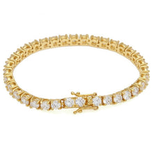 Load image into Gallery viewer, 4mm Tennis Bracelet Premium 14k Gold plated