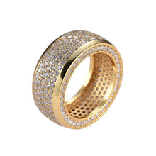 Load image into Gallery viewer, Micro-Pave Ring 18k Gold plated Iced Out