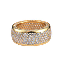 Load image into Gallery viewer, Micro-Pave Ring 18k Gold plated Iced Out