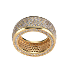 Load image into Gallery viewer, Micro-Pave Ring 18k Gold plated Iced Out