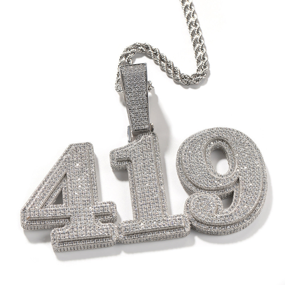 Large Custom Name Pendant Block Letters 2 Layer – VVSChain