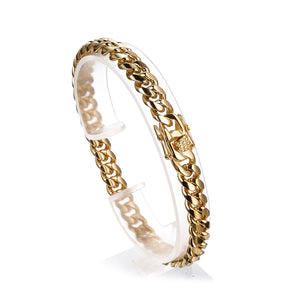 8mm Cuban Bracelet - 18k Gold plated