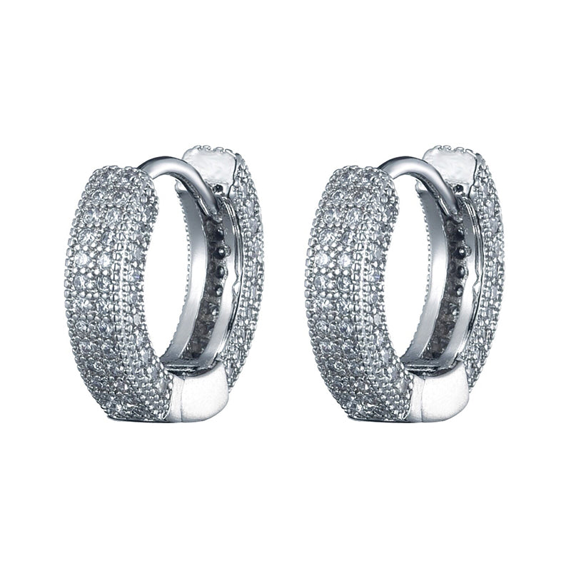 Pave Hoop Earrings