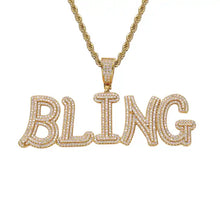 Load image into Gallery viewer, Custom Name Pendant Iced Out CZ Stones
