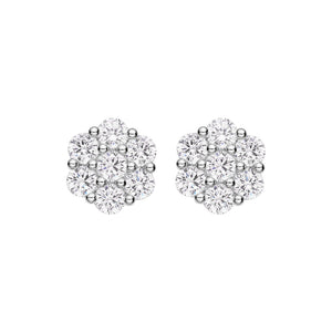 12mm Cluster Earrings Flower Set