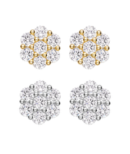 Load image into Gallery viewer, 12mm Cluster Earrings Flower Set
