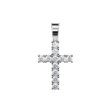 Load image into Gallery viewer, 3mm Cross Pendant Iced out
