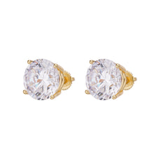 Load image into Gallery viewer, 10mm (4 Ct ea.) Round Cut Solitaire Stud Earrings Premium Quality
