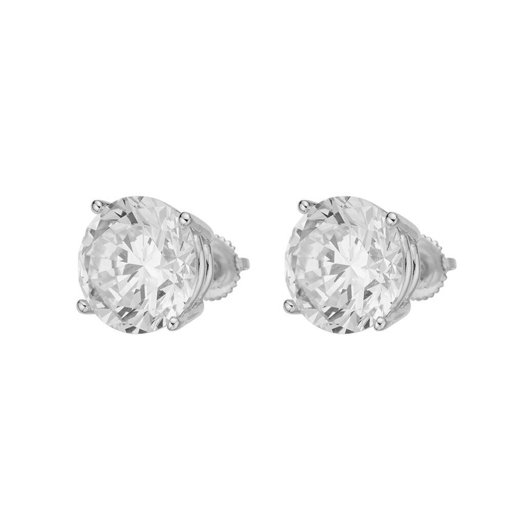 10mm Round Cut Solitaire Stud Earrings Premium Quality Giveaway!