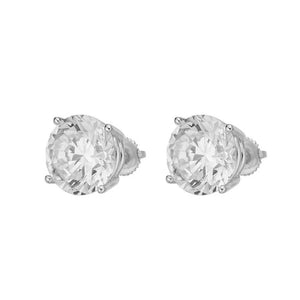 10mm (4 Ct ea.) Round Cut Solitaire Stud Earrings Premium Quality