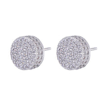 Load image into Gallery viewer, 11mm Round Pave Set Stud Earrings
