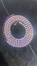 Load and play video in Gallery viewer, Tennis Necklace 18K Gold plated 3mm (Adjustable Length)

