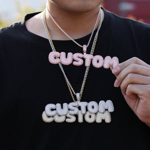Custom Bubble Letter Pendant / Necklace