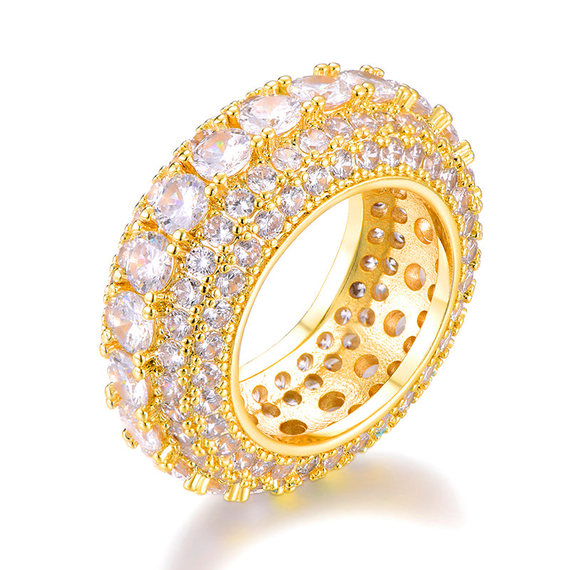 5 Row Ring 18k Gold plated